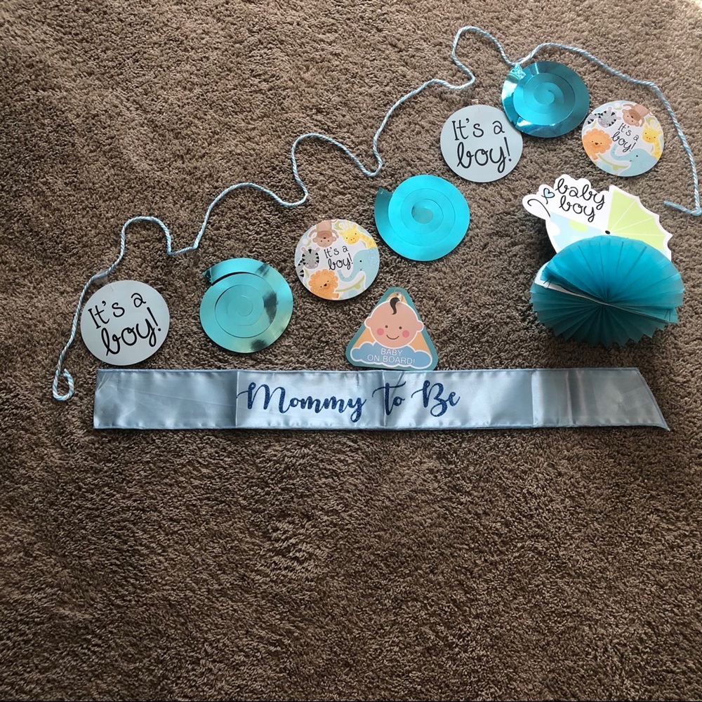 Baby boy shower decoration lot